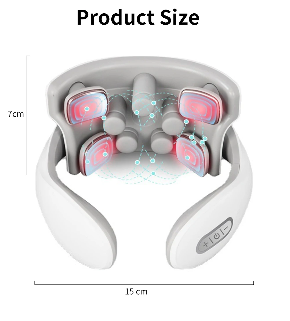 Smart Neck And Back Massager Device Shoulder Neck Massage Cervical Vertebra Vibrator Heating Relieve Pain Muscle Care Smart Neck And Back Massager Device Shoulder Neck Massage Cervical Vertebra Vibrator Heating Relieve Pain Muscle Care