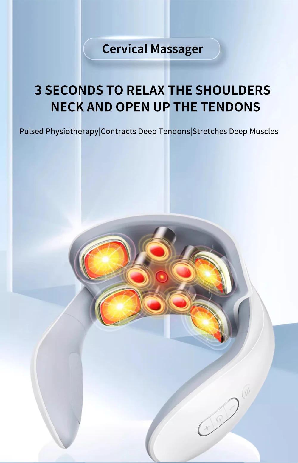 Smart Neck And Back Massager Device Shoulder Neck Massage Cervical Vertebra Vibrator Heating Relieve Pain Muscle Care Smart Neck And Back Massager Device Shoulder Neck Massage Cervical Vertebra Vibrator Heating Relieve Pain Muscle Care