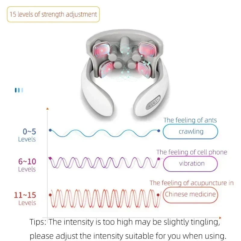 Smart Neck And Back Massager Device Shoulder Neck Massage Cervical Vertebra Vibrator Heating Relieve Pain Muscle Care - Image 5