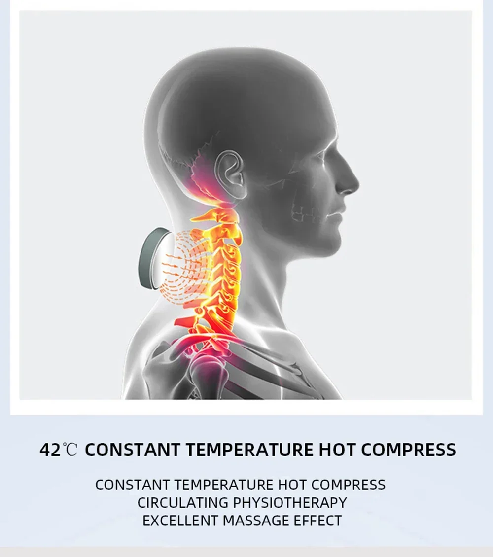 Smart Neck And Back Massager Device Shoulder Neck Massage Cervical Vertebra Vibrator Heating Relieve Pain Muscle Care