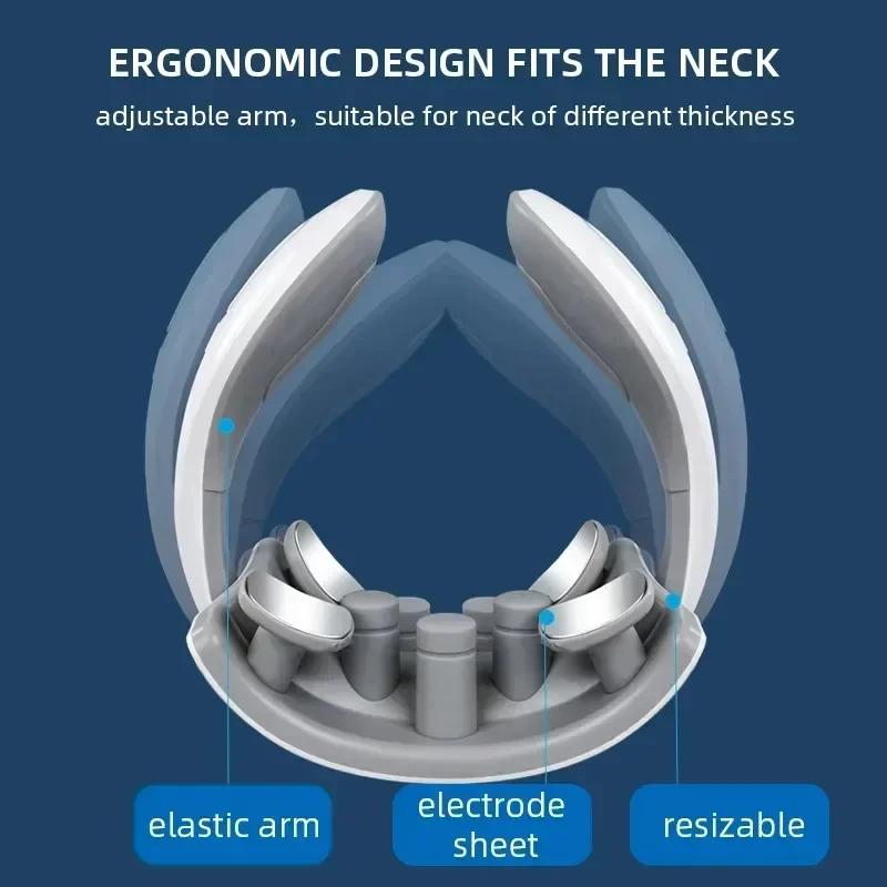 Smart Neck And Back Massager Device Shoulder Neck Massage Cervical Vertebra Vibrator Heating Relieve Pain Muscle Care - Image 6