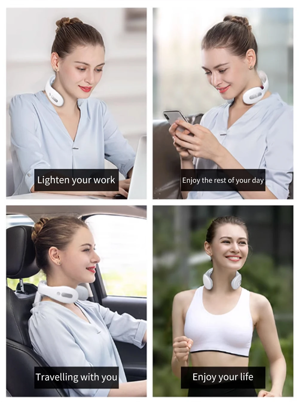 Smart Neck And Back Massager Device Shoulder Neck Massage Cervical Vertebra Vibrator Heating Relieve Pain Muscle Care Smart Neck And Back Massager Device Shoulder Neck Massage Cervical Vertebra Vibrator Heating Relieve Pain Muscle Care