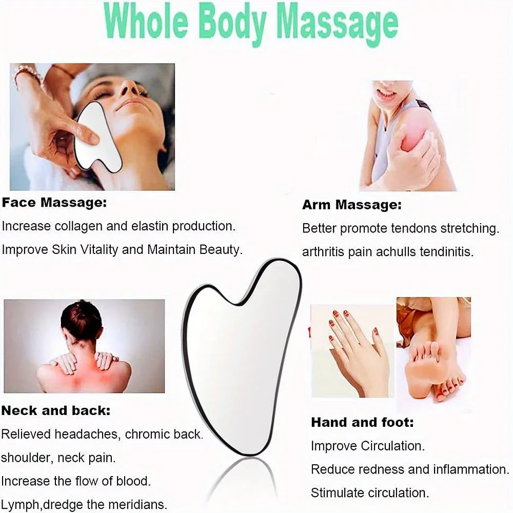 3 Piece Set Multifunctional Muscle Relaxation Massage Knife Stainless Steel Gua Sha Knife with Bag 3 Piece Set Multifunctional Muscle Relaxation Massage Knife Stainless Steel Gua Sha Knife with Bag