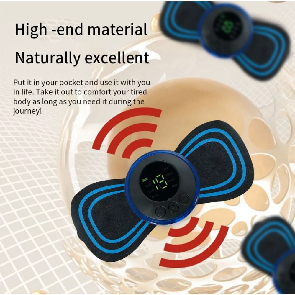 8 Modes 19 Gears Electric Pulse Neck Massager Cervical Back Muscle Pain Relief Tool Shoulder Leg Body Mini Massage Relax Cushion - Image 5