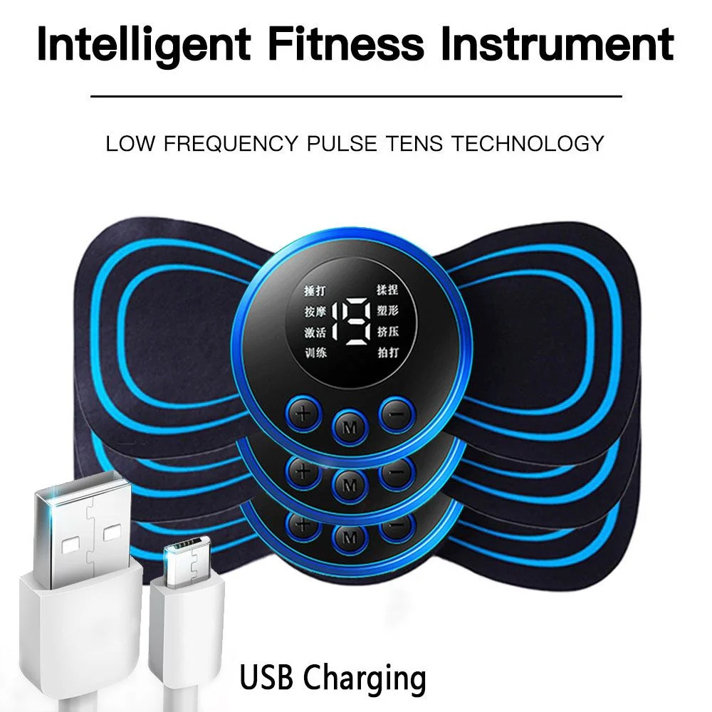 8 Modes 19 Gears Electric Pulse Neck Massager Cervical Back Muscle Pain Relief Tool Shoulder Leg Body Mini Massage Relax Cushion - Image 4