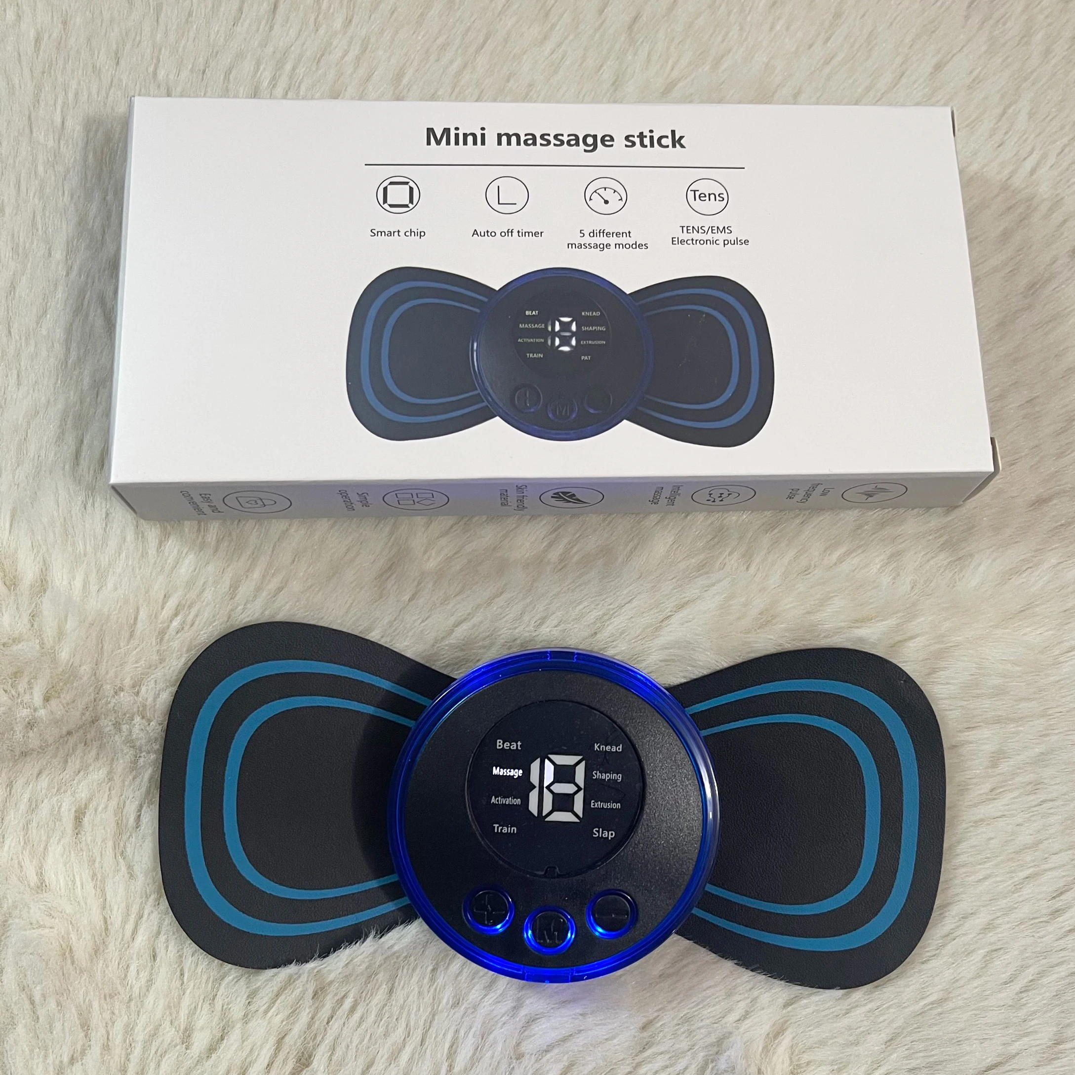 8 Modes 19 Gears Electric Pulse Neck Massager Cervical Back Muscle Pain Relief Tool Shoulder Leg Body Mini Massage Relax Cushion 8 Modes 19 Gears Electric Pulse Neck Massager Cervical Back Muscle Pain Relief Tool Shoulder Leg Body Mini Massage Relax Cushion