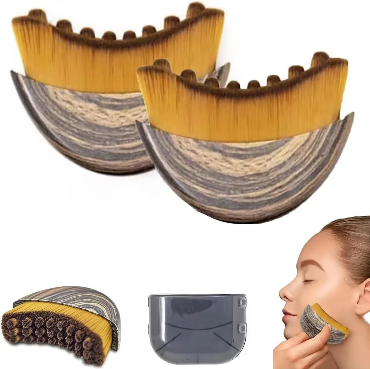 New Lymphatic Contour Care Facial Massage Brush with Storage Box for Facial Stimulating And Contouring