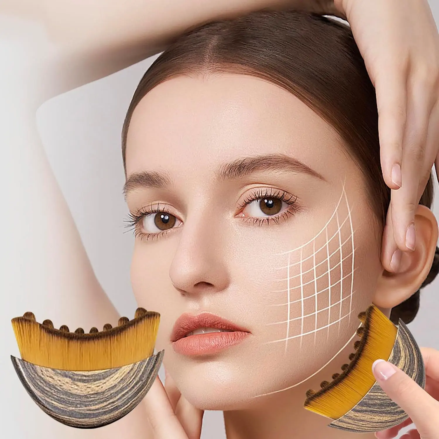 New Lymphatic Contour Care Facial Massage Brush with Storage Box for Facial Stimulating And Contouring
