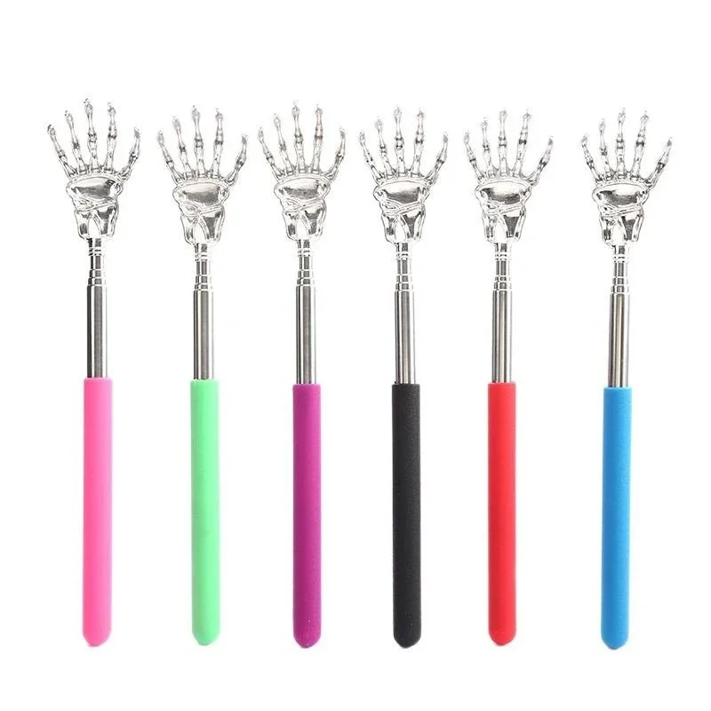 1/2pcs Massager Back Stainless Steel Scratcher Ghost Hand Telescopic Scratching Portable Extendable Products Itch Massage Tools