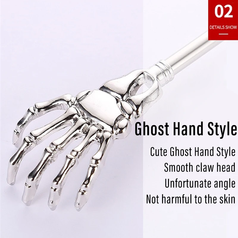 1/2pcs Massager Back Stainless Steel Scratcher Ghost Hand Telescopic Scratching Portable Extendable Products Itch Massage Tools