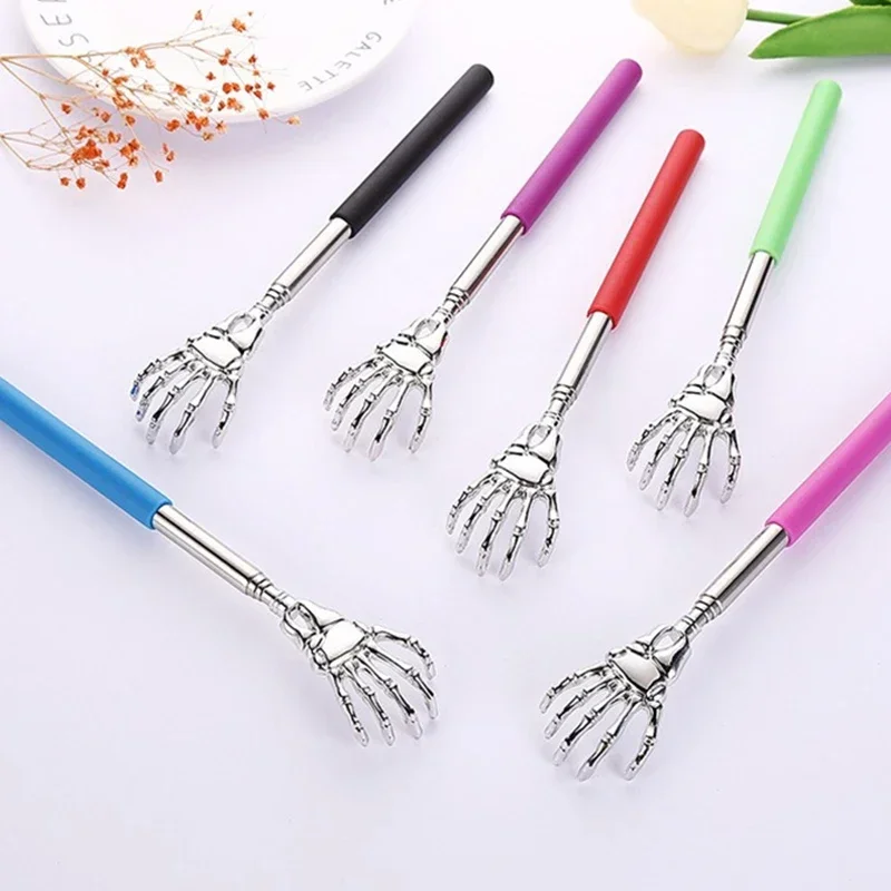 1/2pcs Massager Back Stainless Steel Scratcher Ghost Hand Telescopic Scratching Portable Extendable Products Itch Massage Tools