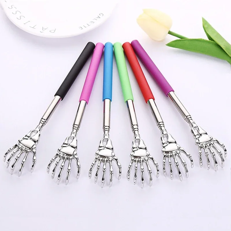 1/2pcs Massager Back Stainless Steel Scratcher Ghost Hand Telescopic Scratching Portable Extendable Products Itch Massage Tools