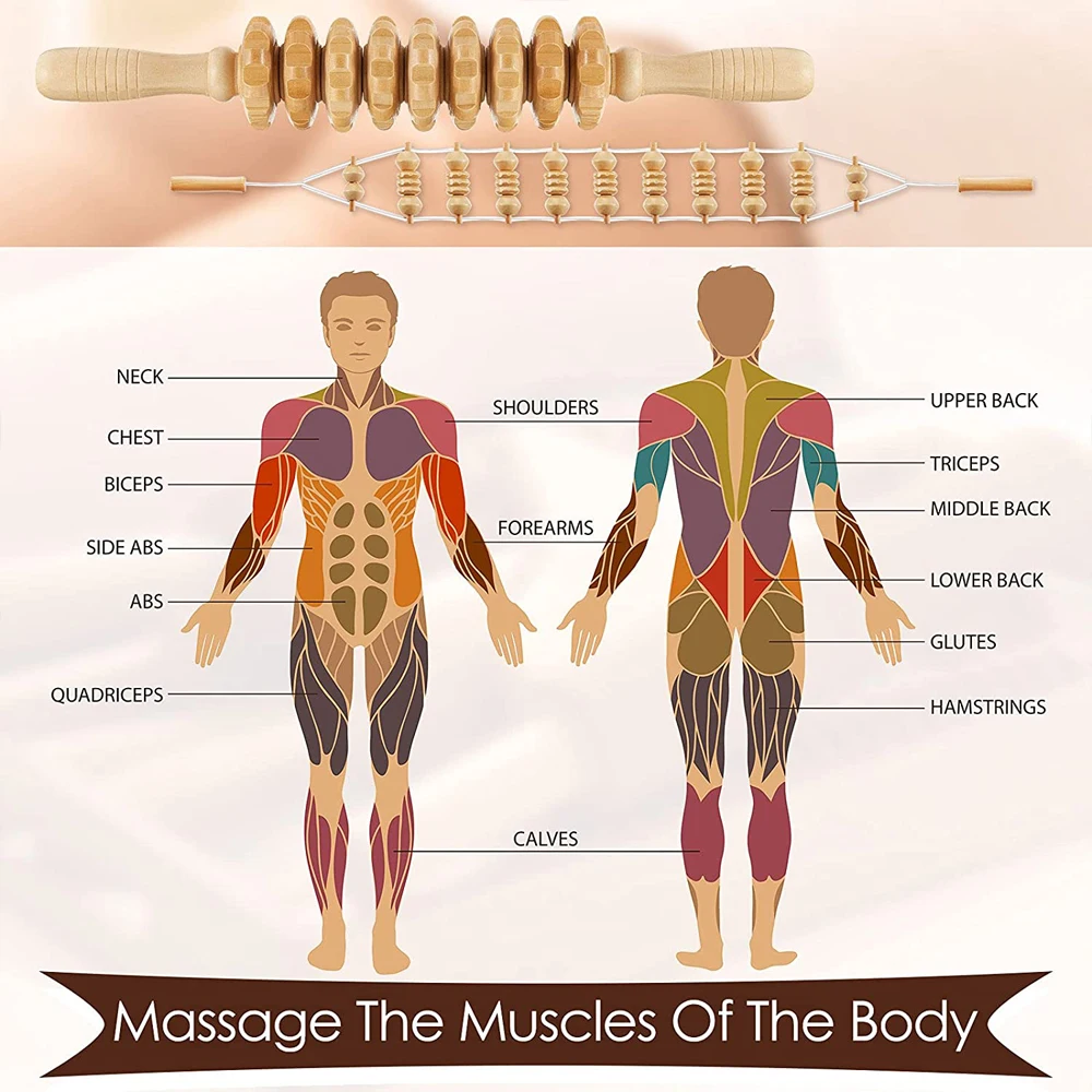 Wood Therapy Massage Tools,Maderoterapia Kit, Wooden Massage Roller Stick & Back Massager Roller Rope for Body Shaping Wood Therapy Massage Tools,Maderoterapia Kit, Wooden Massage Roller Stick & Back Massager Roller Rope for Body Shaping