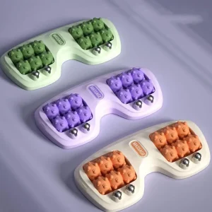 Dual Foot Roller Massager with 4 rows of rollers Plantar Fasciitis Relief Stress Relief and Deep Relaxation,Shiatsu Massage
