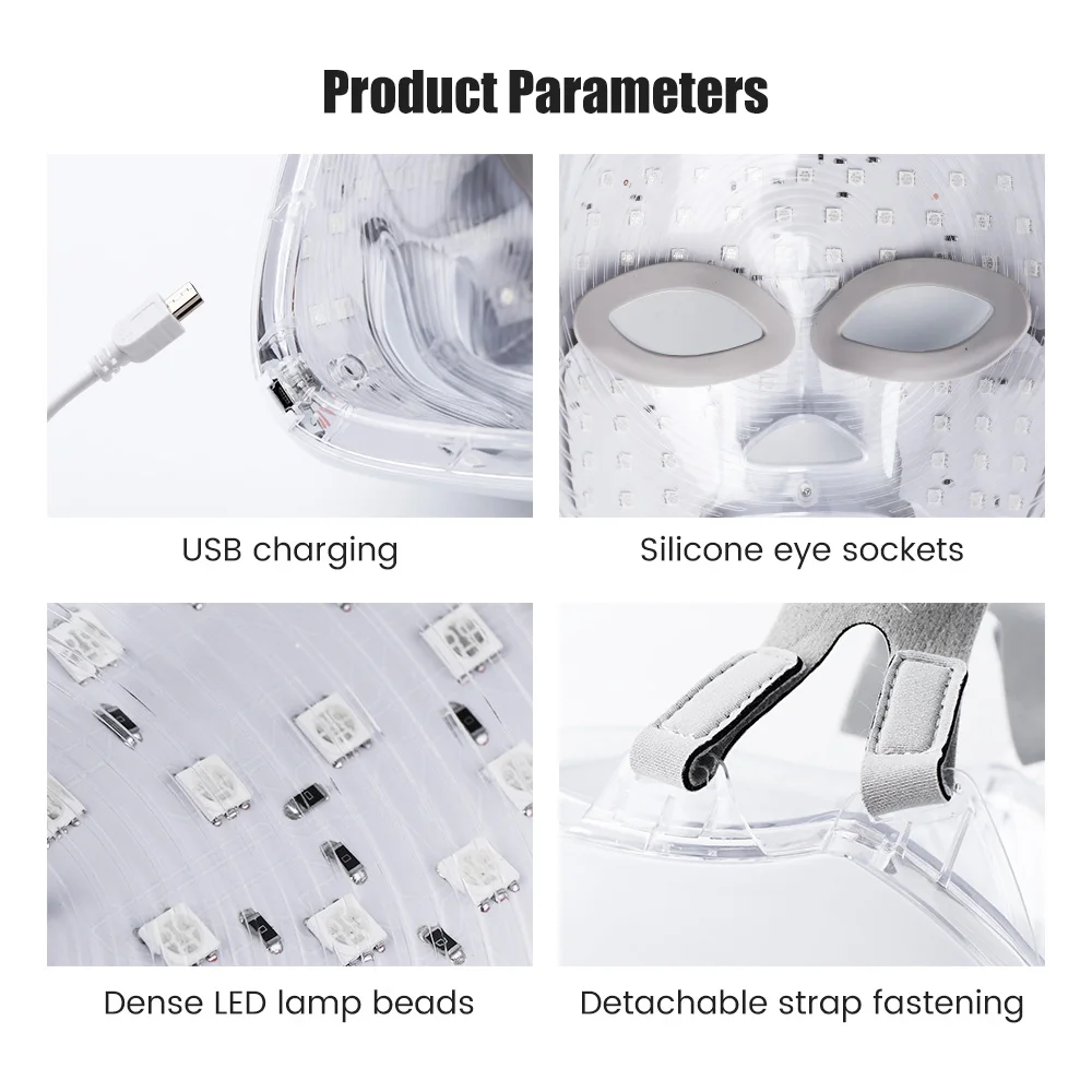 Rechargeable Facial LED Mask 7 Colors LED Photon Beauty Mask Skin Rejuvenation Home Face Lifting Whitening Beauty Device Rechargeable Facial LED Mask 7 Colors LED Photon Beauty Mask Skin Rejuvenation Home Face Lifting Whitening Beauty Device
