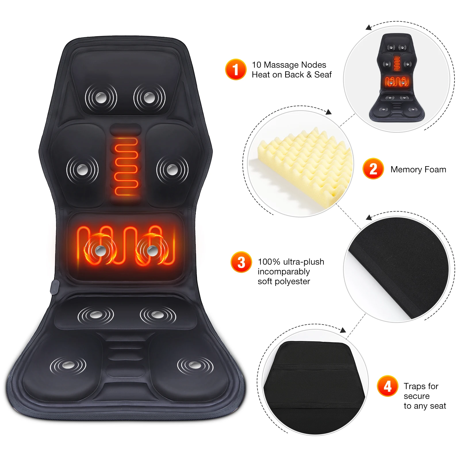 Electric Back Massager Infrared Full-Body Massage Chair Cushion Heating Vibrator Car Home Office Lumbar Neck Mattress Chair Mat Electric Back Massager Infrared Full-Body Massage Chair Cushion Heating Vibrator Car Home Office Lumbar Neck Mattress Chair Mat
