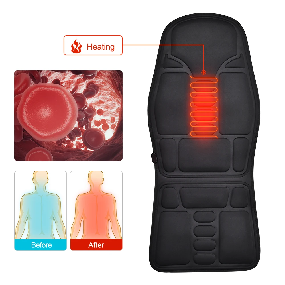 Electric Back Massager Infrared Full-Body Massage Chair Cushion Heating Vibrator Car Home Office Lumbar Neck Mattress Chair Mat Electric Back Massager Infrared Full-Body Massage Chair Cushion Heating Vibrator Car Home Office Lumbar Neck Mattress Chair Mat