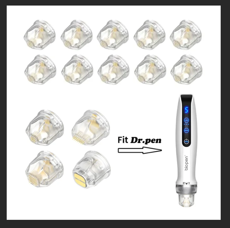 Dr Pen Bio Pen Q2 Microneedling Pen Head Replacement 9 pin 14 pin 25 pin Needle Disposable Derma Pen Needle Cartridge