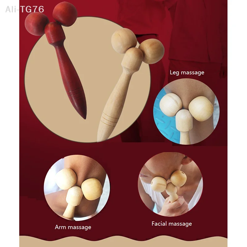 Random Color Wooden Ball Roller Massager Tool for Reflexology Hand Face & Body Relaxing Random Color Wooden Ball Roller Massager Tool for Reflexology Hand Face & Body Relaxing