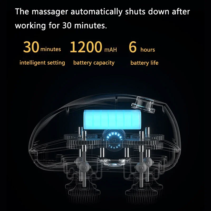 Electric Head Massager USB Rechargable Scalp Massager Body Massage Health Care Shoulder Neck Deep Tissue Kneading Massage Gift Electric Head Massager USB Rechargable Scalp Massager Body Massage Health Care Shoulder Neck Deep Tissue Kneading Massage Gift