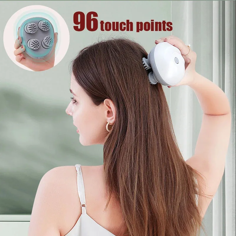 Electric Head Massager USB Rechargable Scalp Massager Body Massage Health Care Shoulder Neck Deep Tissue Kneading Massage Gift - Image 2