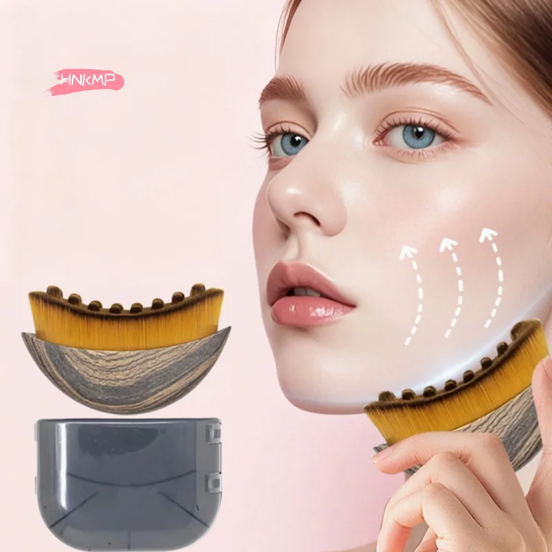 S Size Lymphatic Contour Face Brush for Dry Brushing - Face Massager Tool for Sculpting And Skin Massage - Image 2