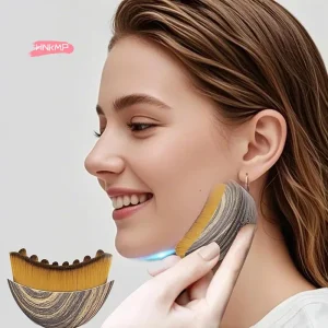 S Size Lymphatic Contour Face Brush for Dry Brushing - Face Massager Tool for Sculpting And Skin Massage