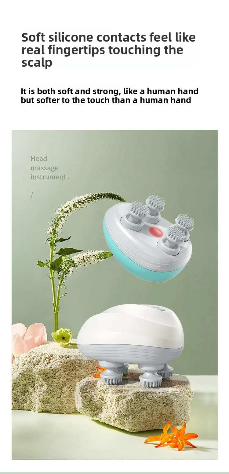 Head Massage Instrument Rechargeable Head Massager Scalp Stress Relax Body MassageWaterproof Handheld Hair Scalp massager Head Massage Instrument Rechargeable Head Massager Scalp Stress Relax Body MassageWaterproof Handheld Hair Scalp massager