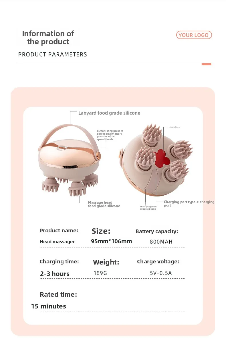 Head Massage Instrument Rechargeable Head Massager Scalp Stress Relax Body MassageWaterproof Handheld Hair Scalp massager Head Massage Instrument Rechargeable Head Massager Scalp Stress Relax Body MassageWaterproof Handheld Hair Scalp massager