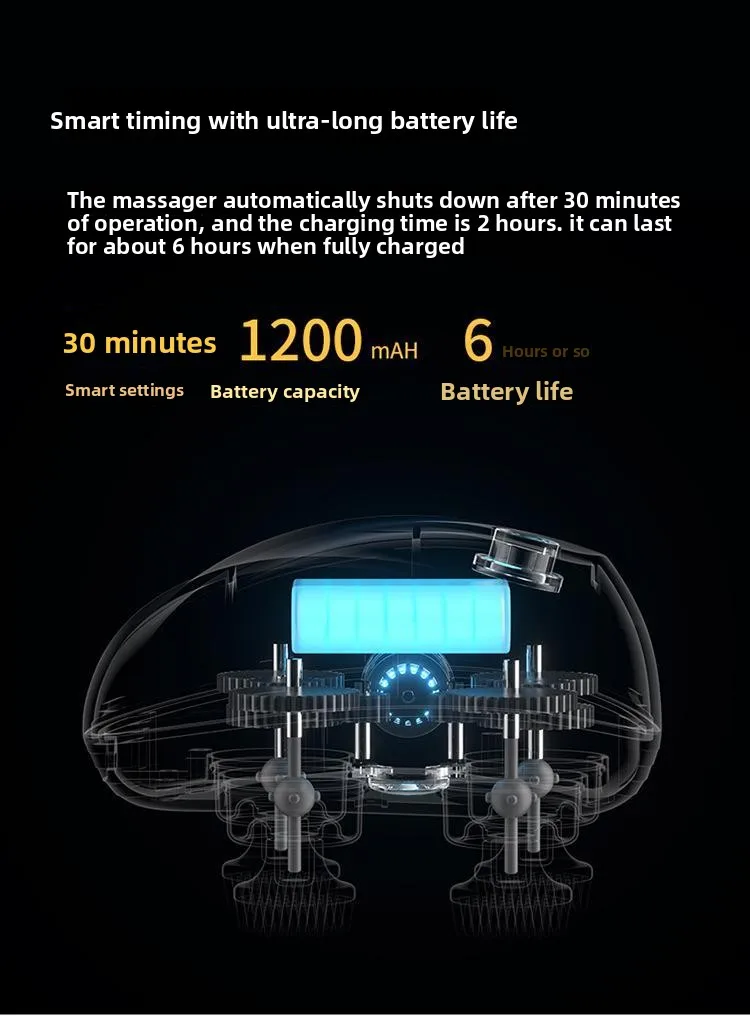 Head Massage Instrument Rechargeable Head Massager Scalp Stress Relax Body MassageWaterproof Handheld Hair Scalp massager Head Massage Instrument Rechargeable Head Massager Scalp Stress Relax Body MassageWaterproof Handheld Hair Scalp massager