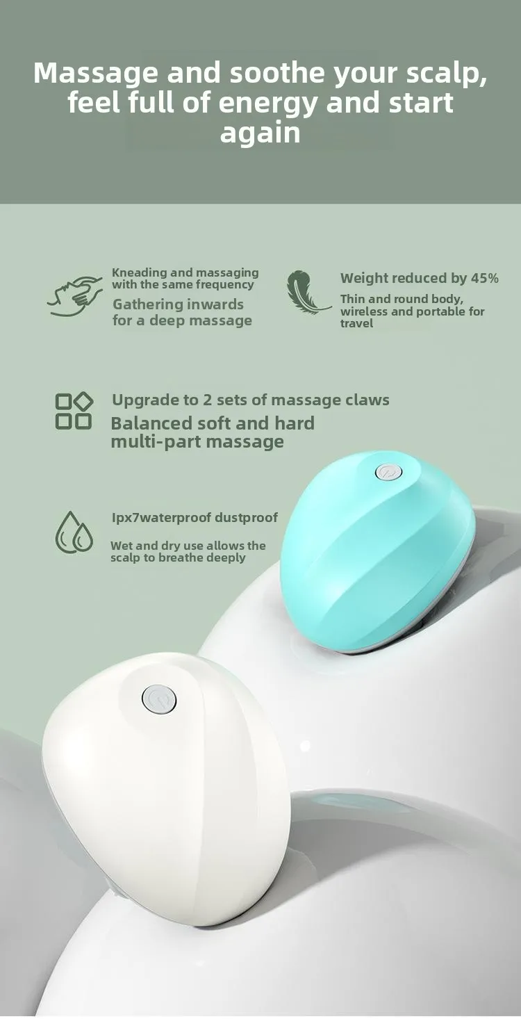 Head Massage Instrument Rechargeable Head Massager Scalp Stress Relax Body MassageWaterproof Handheld Hair Scalp massager Head Massage Instrument Rechargeable Head Massager Scalp Stress Relax Body MassageWaterproof Handheld Hair Scalp massager