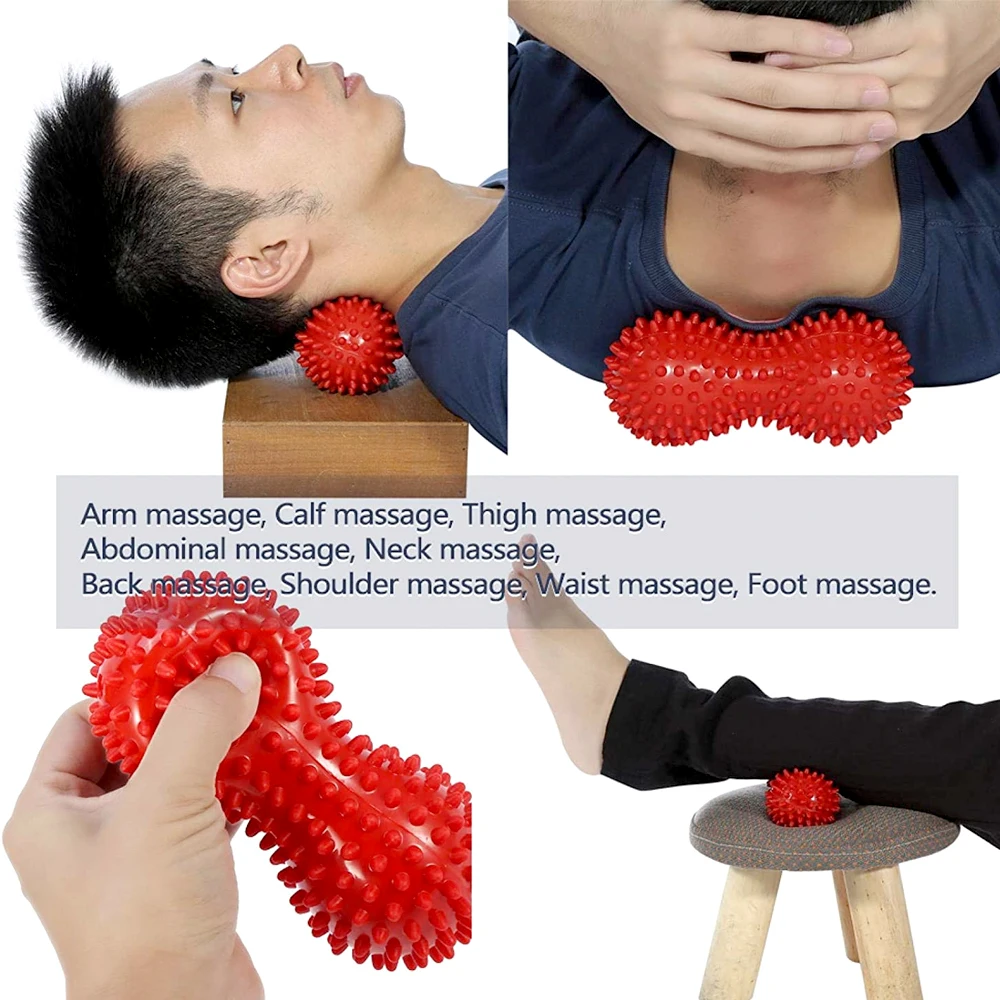 1PCS Peanut Massage Ball, Double Lacrosse Massage Roller Ball for Deep Tissue Muscle Massage,Physical Therapy Myofascial Release 1PCS Peanut Massage Ball, Double Lacrosse Massage Roller Ball for Deep Tissue Muscle Massage,Physical Therapy Myofascial Release