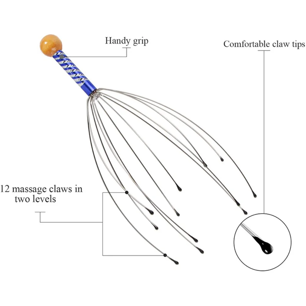 Octopus Head Massager Scalp Massager Relaxation Relief Body Massager Remove Muscle Tension Tiredness Metal Head Relax Massager Octopus Head Massager Scalp Massager Relaxation Relief Body Massager Remove Muscle Tension Tiredness Metal Head Relax Massager