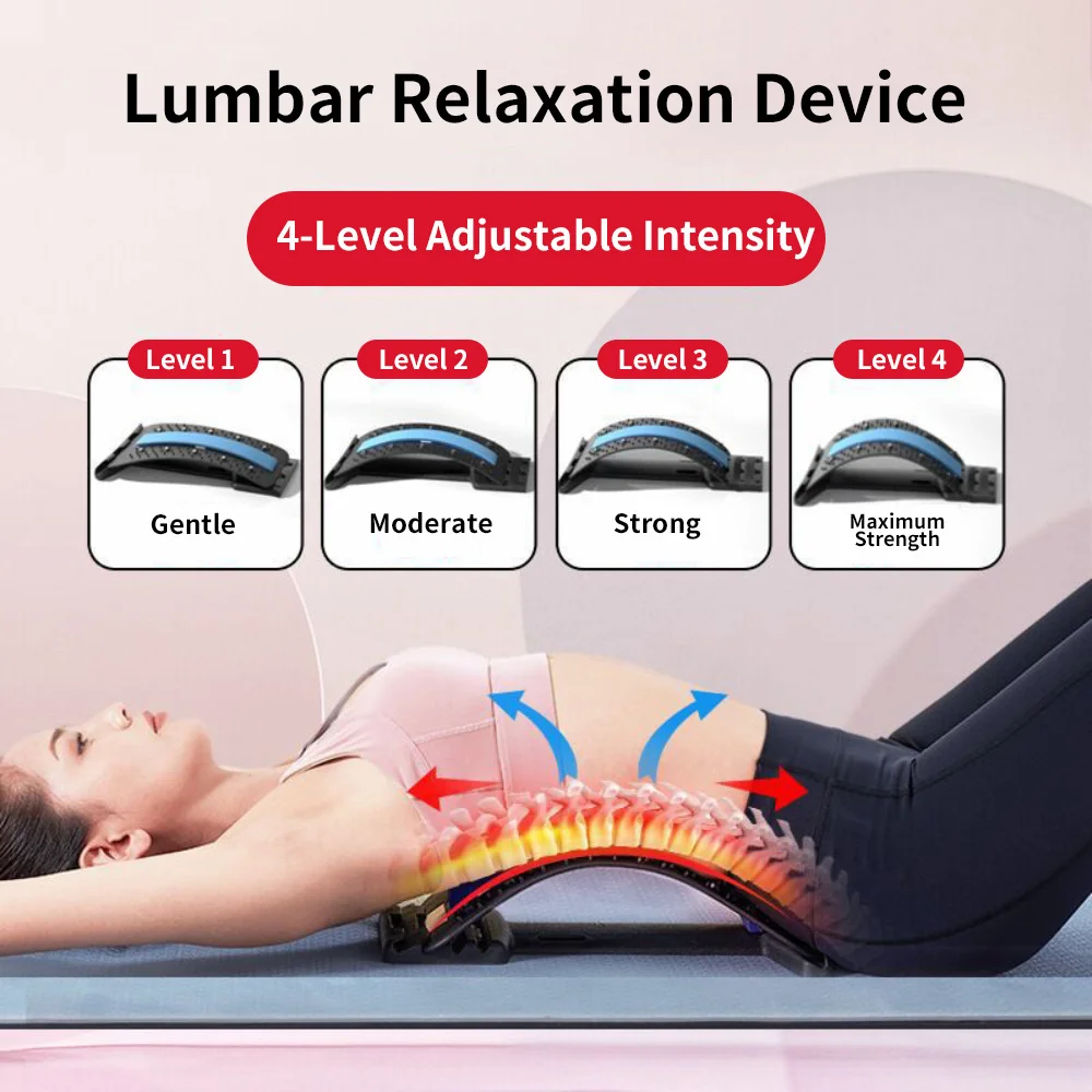 Back Stretcher Adjustable Massager Multi-Level Waist Neck Fitness Lumbar Cervical Spine Cervical Spine Support Massager Tools Back Stretcher Adjustable Massager Multi-Level Waist Neck Fitness Lumbar Cervical Spine Cervical Spine Support Massager Tools
