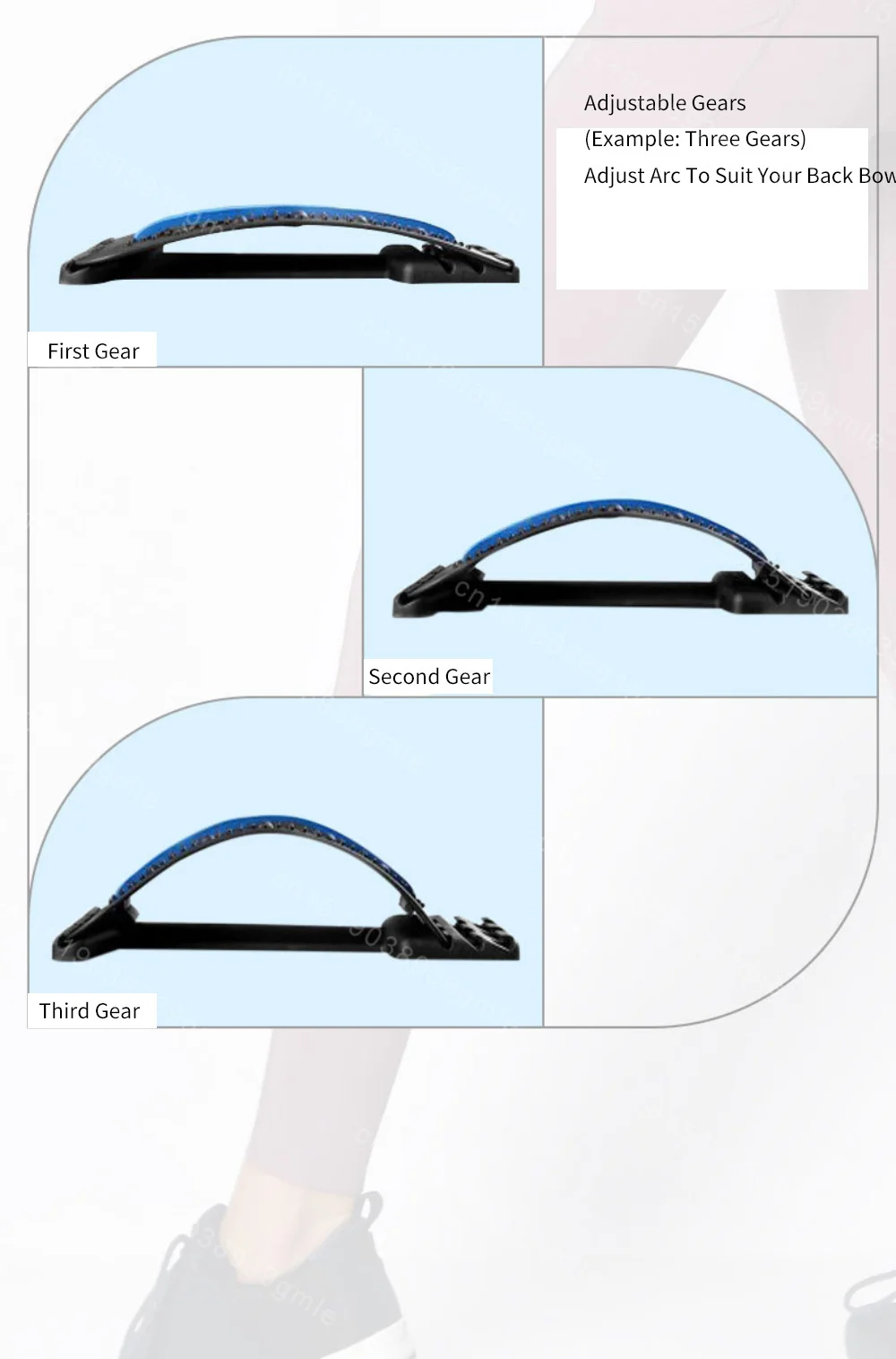 Back Stretcher Adjustable Massager Multi-Level Waist Neck Fitness Lumbar Cervical Spine Cervical Spine Support Massager Tools Back Stretcher Adjustable Massager Multi-Level Waist Neck Fitness Lumbar Cervical Spine Cervical Spine Support Massager Tools