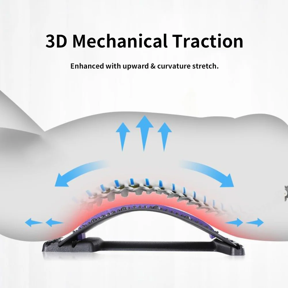 Back Stretcher Adjustable Massager Multi-Level Waist Neck Fitness Lumbar Cervical Spine Cervical Spine Support Massager Tools Back Stretcher Adjustable Massager Multi-Level Waist Neck Fitness Lumbar Cervical Spine Cervical Spine Support Massager Tools