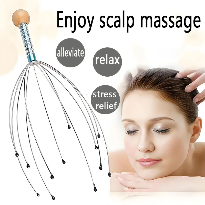 Octopus Head Massager Scalp Massagers With Claws Handheld Deep Relaxation Hair Stimulation And Stress Relief Massage TPAMQ001 Octopus Head Massager Scalp Massagers With Claws Handheld Deep Relaxation Hair Stimulation And Stress Relief Massage TPAMQ001