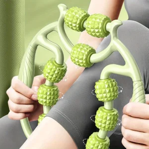 1Pcs 9-Wheel Fascia Muscle Roller, Cellulite Roller, Massage Roller for Relieve Muscle Soreness Thigh,Calf,Arm,Reduce Cellulite