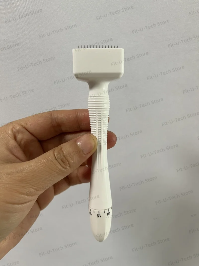 140 needles adjustable titanium derma stamp microneedling face roller massager skin care beard growth scalp hair factory sale - Image 3