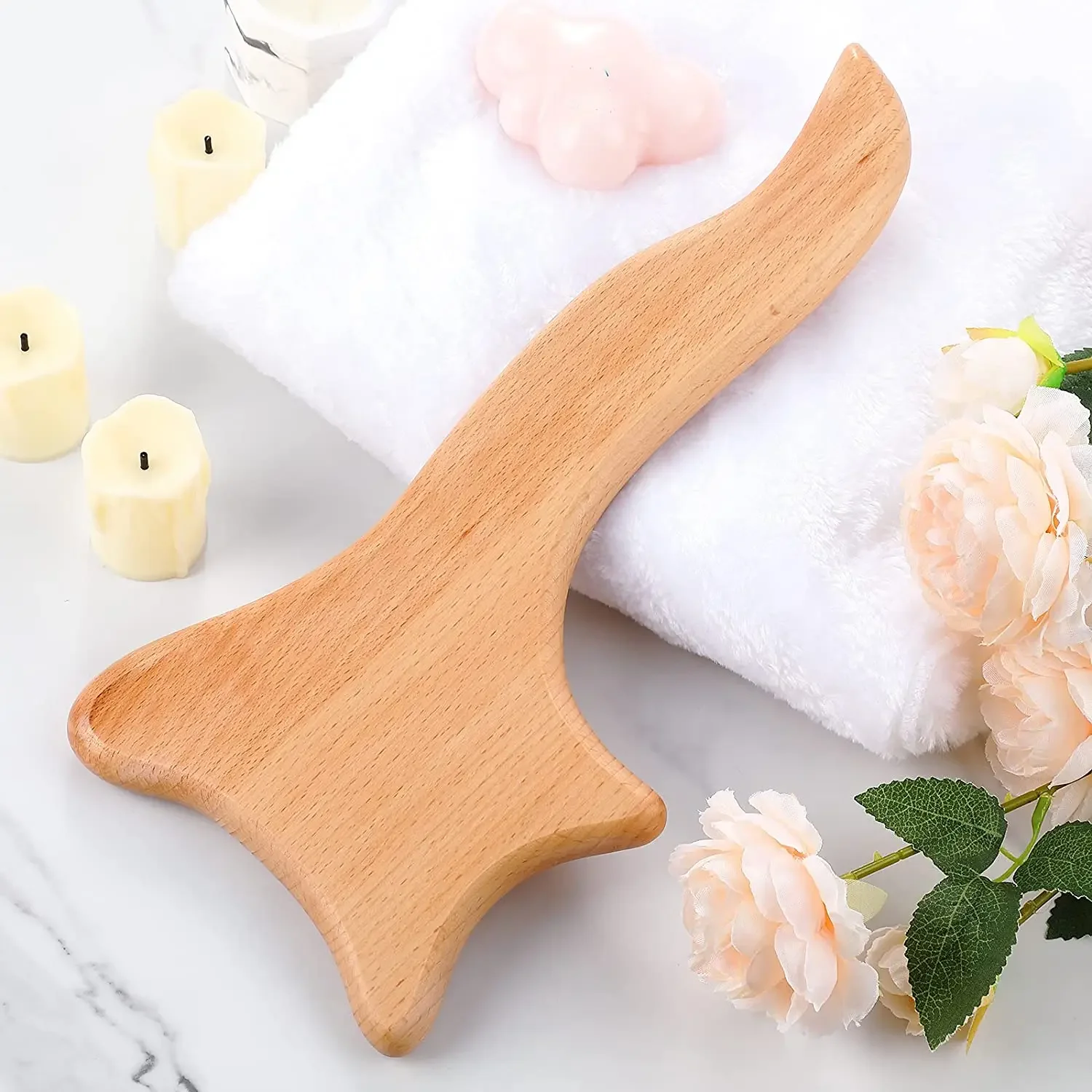 ZONGKUNG 1PCS Wooden Therapy Massage Sets Pain Relief Anti Cellulite Body Slimmling Gua Sha Back Massager Maderoterapia Corporal