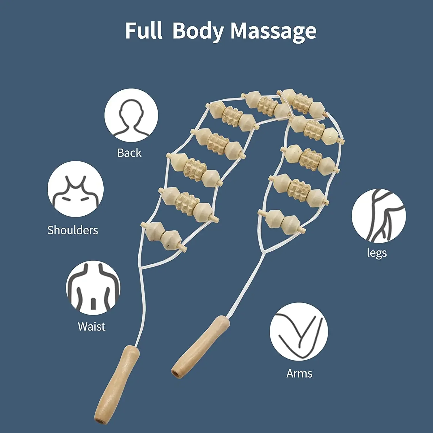 ZONGKUNG 1PCS Wooden Therapy Massage Sets Pain Relief Anti Cellulite Body Slimmling Gua Sha Back Massager Maderoterapia Corporal