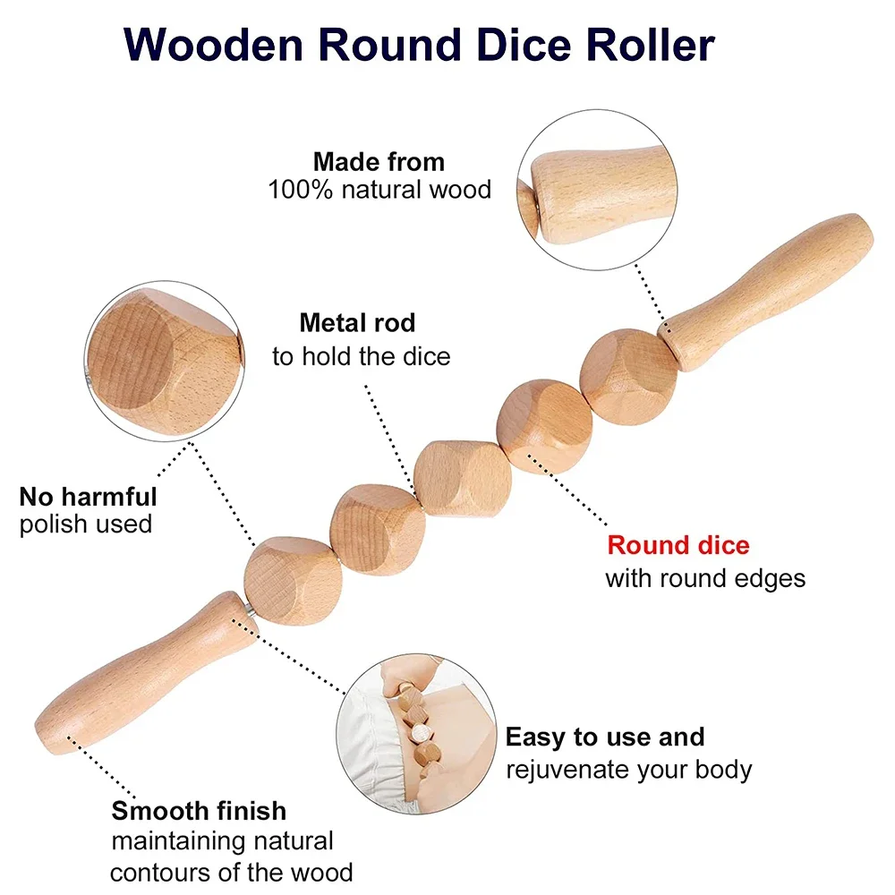 ZONGKUNG 1PCS Wooden Therapy Massage Sets Pain Relief Anti Cellulite Body Slimmling Gua Sha Back Massager Maderoterapia Corporal