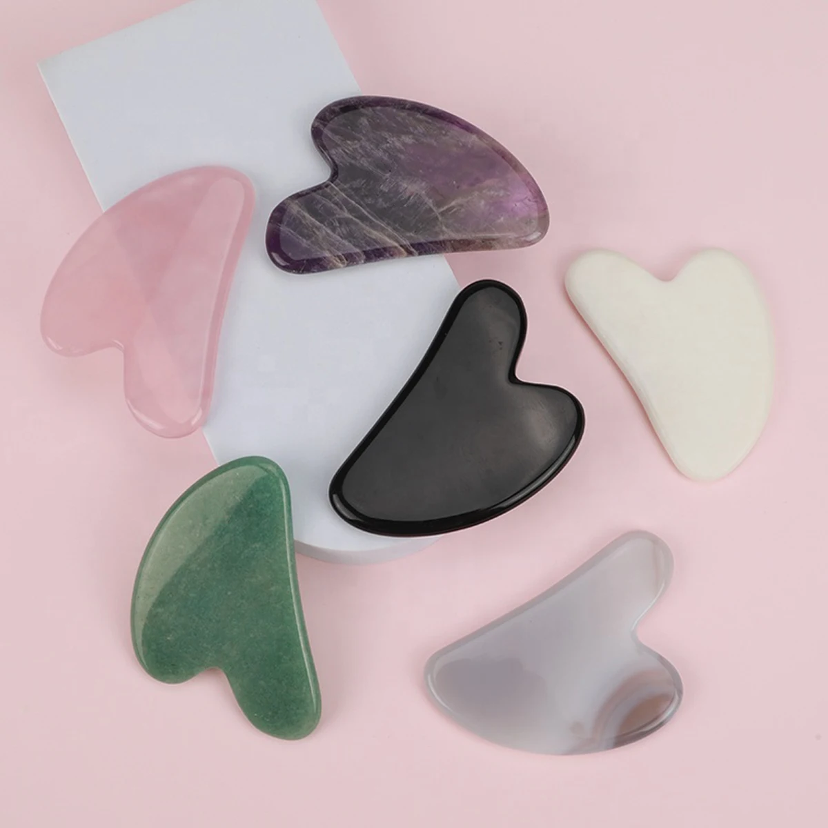 1PC Guasha Massage Natural Stone Jade Scraper Facial Gua Sha SPA Neck Massager Women Portable Face Skin Care Beauty Healty TooL 1PC Guasha Massage Natural Stone Jade Scraper Facial Gua Sha SPA Neck Massager Women Portable Face Skin Care Beauty Healty TooL