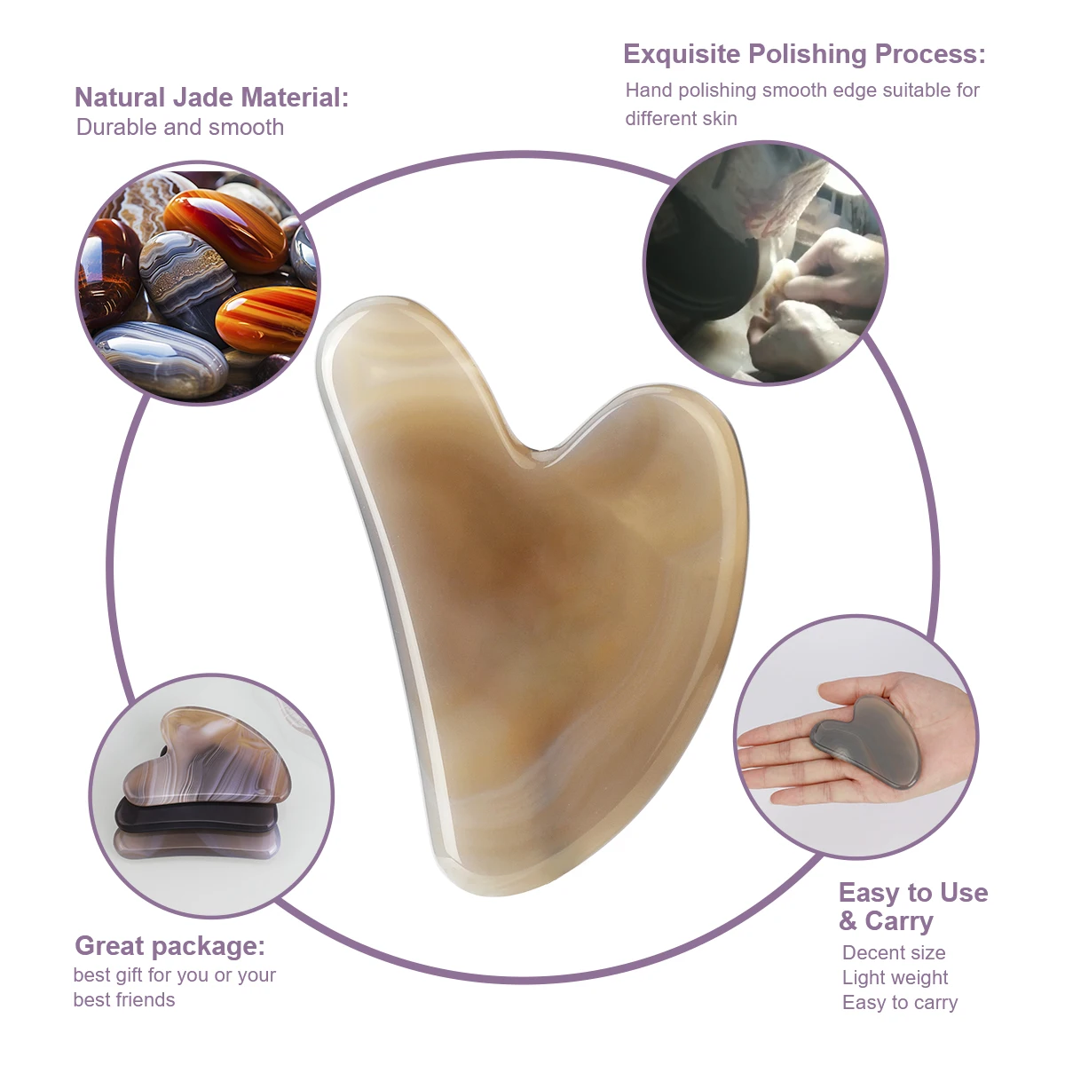 1PC Guasha Massage Natural Stone Jade Scraper Facial Gua Sha SPA Neck Massager Women Portable Face Skin Care Beauty Healty TooL 1PC Guasha Massage Natural Stone Jade Scraper Facial Gua Sha SPA Neck Massager Women Portable Face Skin Care Beauty Healty TooL