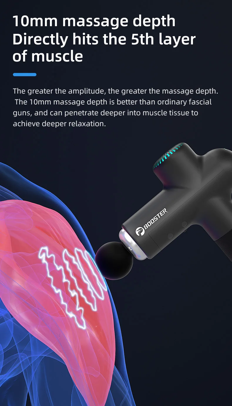 Booster Massage Gun Electric Neck Massager 7.4V Smart Hit Fascia Gun for Body Massage Relaxation Fitness Electric Muscle Massag Booster Massage Gun Electric Neck Massager 7.4V Smart Hit Fascia Gun for Body Massage Relaxation Fitness Electric Muscle Massag