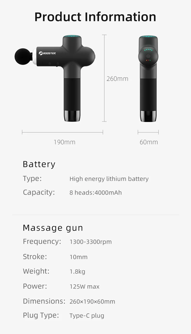 Booster Massage Gun Electric Neck Massager 7.4V Smart Hit Fascia Gun for Body Massage Relaxation Fitness Electric Muscle Massag Booster Massage Gun Electric Neck Massager 7.4V Smart Hit Fascia Gun for Body Massage Relaxation Fitness Electric Muscle Massag