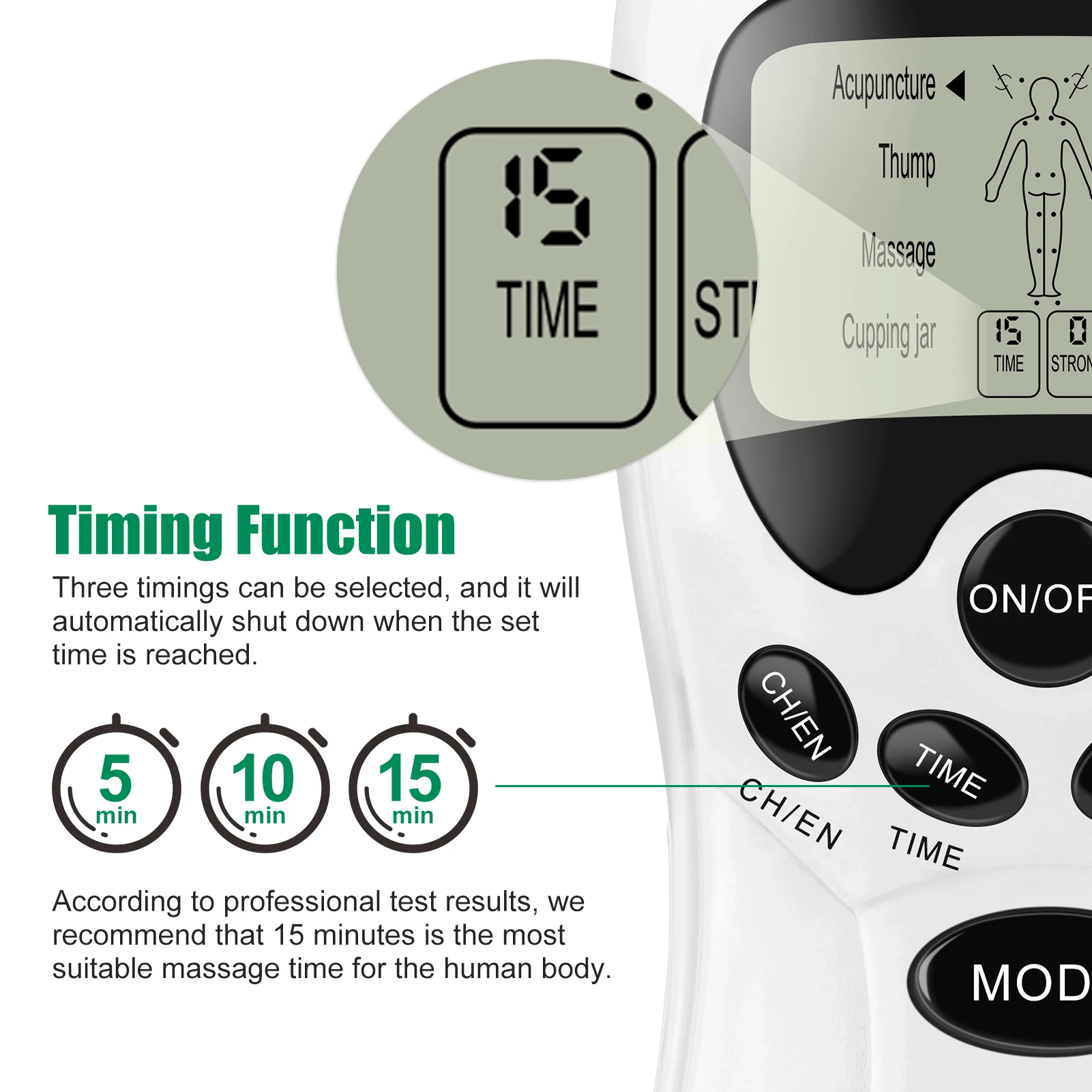 Health Tens Muscle Neck Massager Back Electric Digital Therapy Machine Massage Electronic Pulse Stimulator for Full Body Care