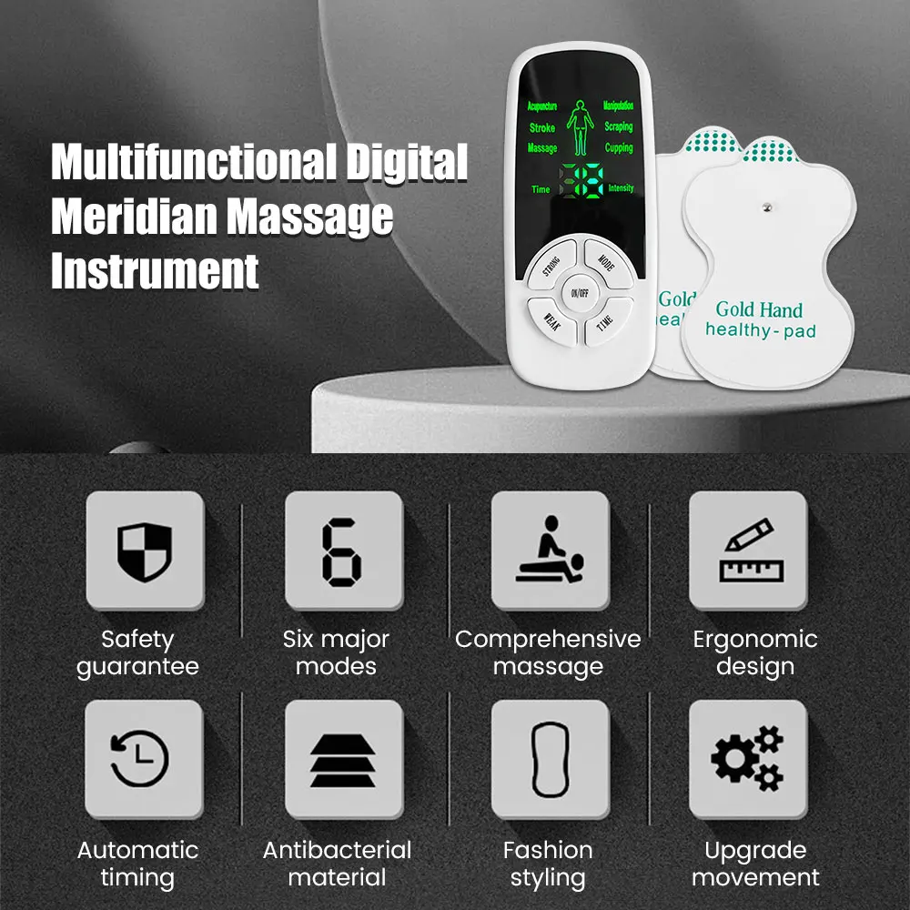Health Tens Muscle Neck Massager Back Electric Digital Therapy Machine Massage Electronic Pulse Stimulator for Full Body Care