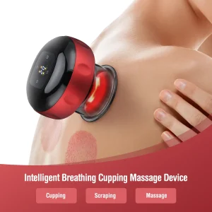 Intelligent Body Scraping Back Massager Vacuum Cupping Device Heating Breath Suction Cups for Back Neck Arm Leg Massge Machine
