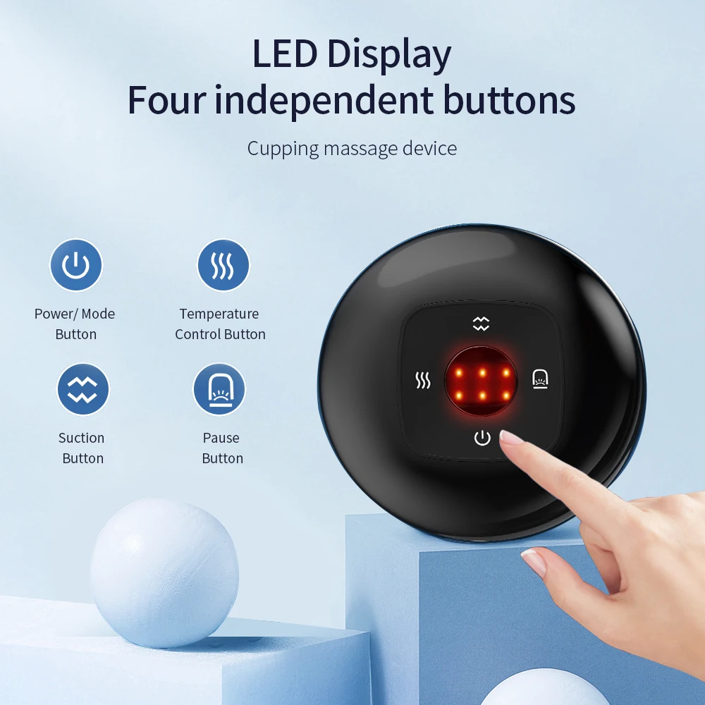 Intelligent Body Scraping Back Massager Vacuum Cupping Device Heating Breath Suction Cups for Back Neck Arm Leg Massge Machine Intelligent Body Scraping Back Massager Vacuum Cupping Device Heating Breath Suction Cups for Back Neck Arm Leg Massge Machine